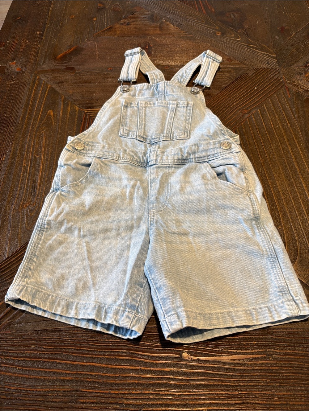 H&M Light Blue Denim Kids Short Overalls